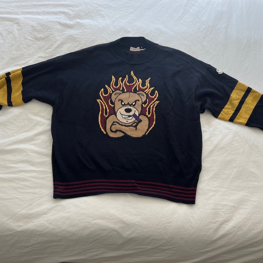 Moncler x Palm Angels Bear Motif Wool Sweater